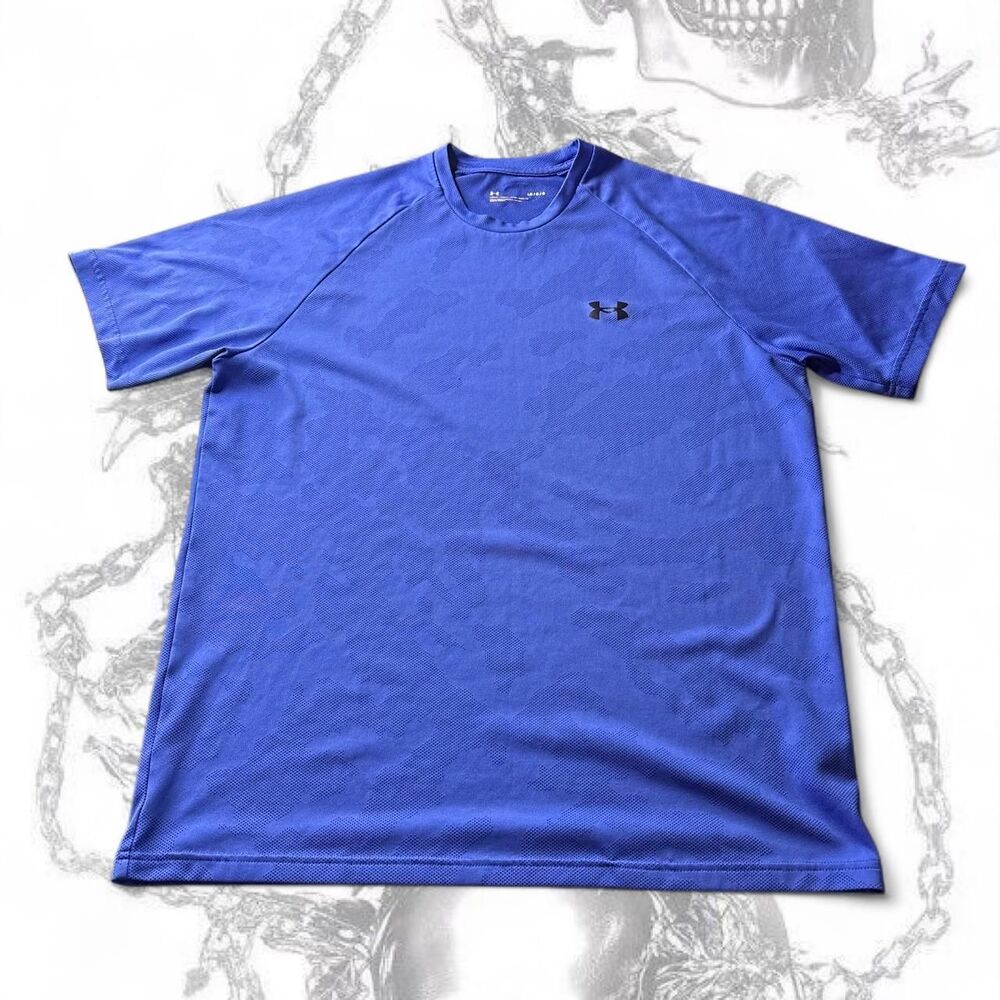 Under-armour Men's Blue and Navy T-shirt